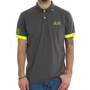 POLO CONTRASTI FLUO ANTRACITE